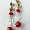 MBE 029 - Crystal & glass beads earrings
