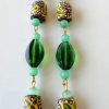 MBE 044 - Ghanaian krobo beaded  earrings