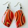 MBE 013 - Kenyan patterned cow horn earrings
