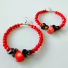MBE 045 - Crystal bead & Nigerian traditional bead earrings