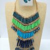 MBN 027 - Fashion crystal and resin beaded necklace