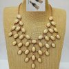 MBN 030 - Cream netted fashion necklace
