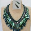 MBN 037 - Glass & crystal beaded necklace