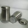 MBK 004 - Globular Silver Spice Cannister Jar Shaker (120ml)