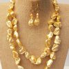 MBN 050 - Double Strand Baroque Pearl Necklace