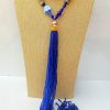MBN 064 - Long Krobo & Seed Bead Necklace