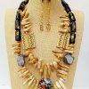 MBN 057 - Chunky Double-strand Spiky Stone Necklace