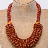 MBN 098 - African Seed Bead Amber Necklace