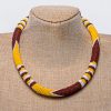 MBN 113 - African Kenyan Spiral Pattern Seed Bead Necklace