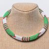 MBN 116 - African Kenyan Spiral Pattern Seed Bead Necklace