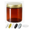 500ml 89mm PET Amber Jar | lid options | gasket