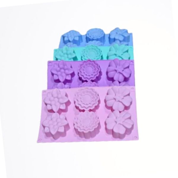 Mix Flower Design 6 Cavity Silicone Mould