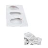 MBSM 036 | 3-Cavity White Stone-shaped Silicone Mold