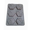 MBSM 044 | 6-Cavity Hexagon Beehive Silicone Mold |24.5*18.3*2.8CM| 65ml per cavity