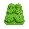 MBSM 049 | 6-Cavity Assorted Flowers Silicone Mold C|26.5*18.5*3CM| 115ml per cavity