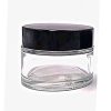Clear Glass Jar | black plastic lid | gasket