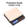 1000g/0.01g Black & Silver Precision Weighing Scale