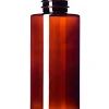 50 mL amber plastic cylinder round bottle with 20-410 neck finish