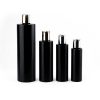 Flat Shoulder Black Cosmetic bottles