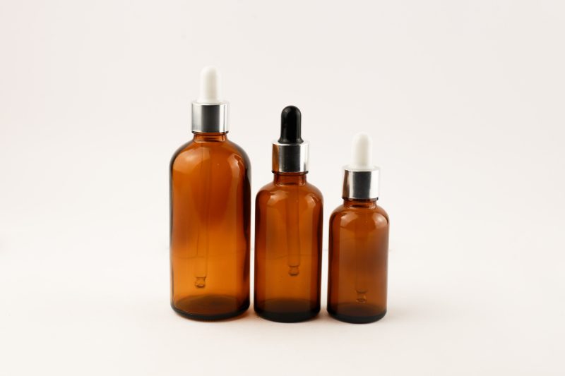 AMBER GLASS DROPPER BOTTLE