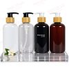 200ML PET 24MM ROUND BOTTLE WITH BAMBOO WITH WHITE/BLACK PUMP