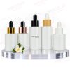 20MM FLAT SHOULDER WHITE GLASS DROPPER BOTTLE