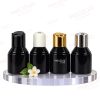 20MM SHORT BLACK CYLINDER BOTTLE WITH PRESS CAP