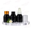 20MM SHORT BLACK CYLINDER BOTTLE WITH SCREW CAPS AND PUMP