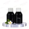 20MM SHORT BLACK CYLINDER BOTTLE WITH WHITE SCREW CAPS