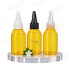 20MM SHORT CLEAR-YELLOW CYLINDER BOTTLE WITH APPLICATOR CAPS