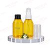 20MM SHORT CLEAR-YELLOW CYLINDER BOTTLE WITH SCREW CAP AND PUMP