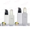 20MM SS SHORT WHITE AND TRANSLUCENT SQUARE BOTTLE WITH PENGUIN PUMP