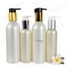 150ML/250ML PET 24MM ROUND SHOULDER PEARLESCENT CREAM BOTTLE WITH FLAT TOP LEFT-RIGHT CLICK CLAMPED PUMP