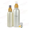 150ML PET 24MM ROUND SHOULDER PEARLESCENT CREAM BOTTLE WITH BAMBOO SPRAY CAP