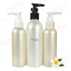 150ML PET 24MM ROUND SHOULDER PEARLESCENT CREAM BOTTLE WITH CLAMPED PUMP